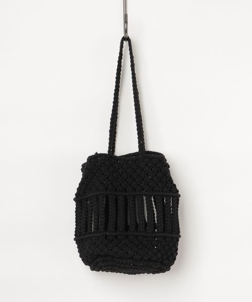 RIVE DROITE(リヴドロワ)の「マクラメバッグ(ショルダーバッグ・レディース・アイボリー/ブラック/ラベンダー・FREE)」の8枚目の写真