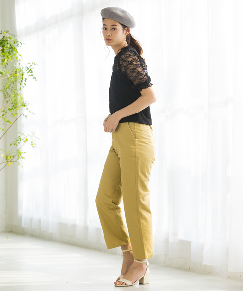 WEGO（ウィゴー）の「WEGO/パフスリーブレース5分袖Tシャツ（Tシャツ/カットソー・レディース・ホワイト/ブラック/アイボリー・FREE）」の15枚目の写真