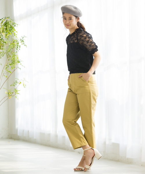 WEGO（ウィゴー）の「WEGO/パフスリーブレース5分袖Tシャツ（Tシャツ/カットソー・レディース・ホワイト/ブラック/アイボリー・FREE）」の17枚目の写真