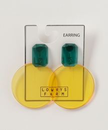 LOWRYS FARM | バイカラーアクリルイヤリング　800627(イヤリング)