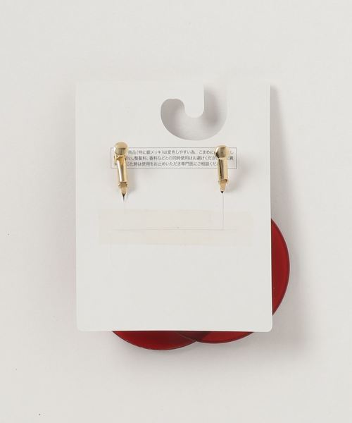 LOWRYS FARM（ローリーズファーム）の「バイカラーアクリルイヤリング　800627（イヤリング・レディース・レッド/イエロー/グリーン・FREE）」の4枚目の写真