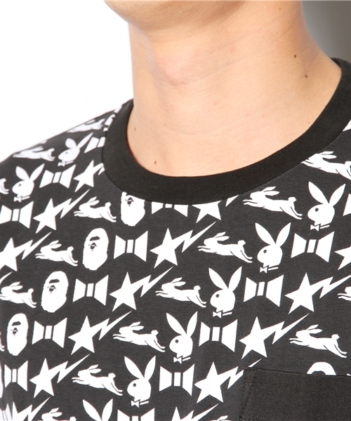 A BATHING APE（アベイシングエイプ）の「PLAYBOY POCKET（Tシャツ/カットソー・メンズ・ブラック・MEDIUM/SMALL/XX-LARGE/LARGE/X-LARGE）」の5枚目の写真