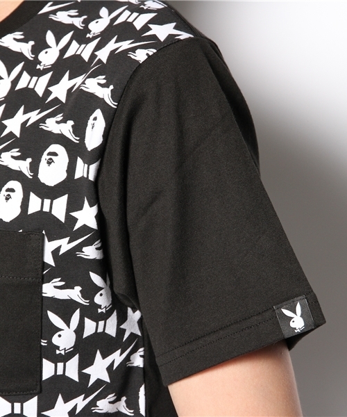 A BATHING APE（アベイシングエイプ）の「PLAYBOY POCKET（Tシャツ/カットソー・メンズ・ブラック・MEDIUM/SMALL/XX-LARGE/LARGE/X-LARGE）」の6枚目の写真