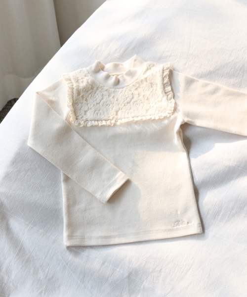 Rora（ローラ）の「ミオ 長袖カットソー (リボンブローチセット)（Tシャツ/カットソー・キッズ・オフホワイト・90cm/110cm/100cm/120cm/130cm/140cm）」の16枚目の写真