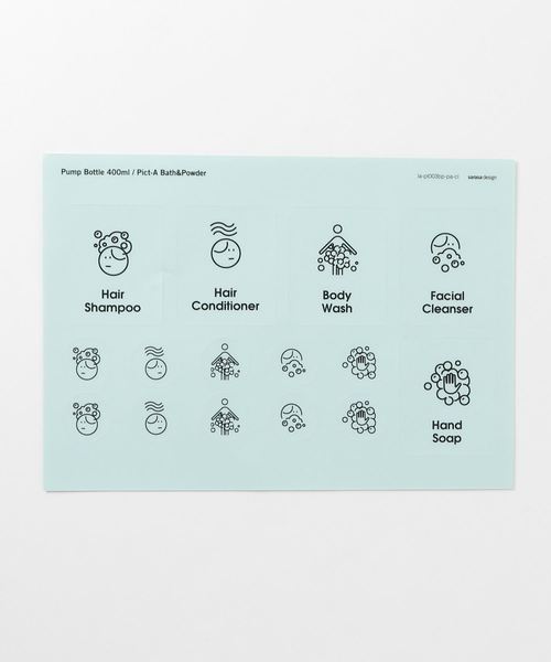 sarasa design（サラサデザイン）の「b2c PETポンプ専用ラベルシール バス・パウダー用｜ピクトAタイプ（ステッカー/テープ・レディース・その他1/その他3/ホワイト系その他/ホワイト系その他2/ホワイト系その他3/その他2・ONE SIZE）」の5枚目の写真