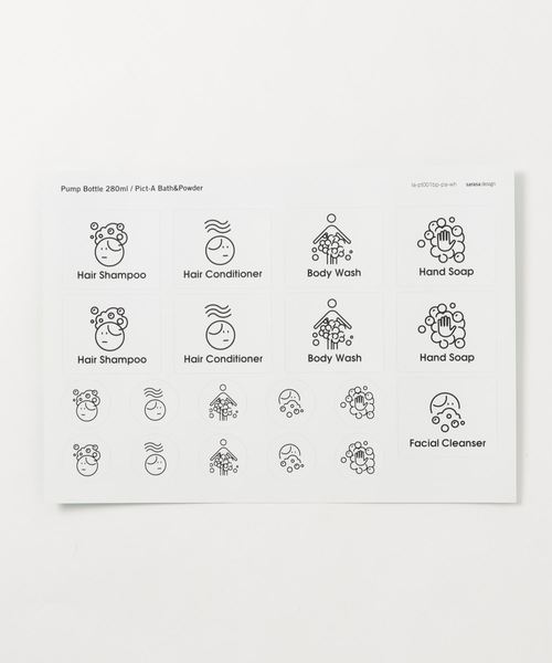 sarasa design（サラサデザイン）の「b2c PETポンプ専用ラベルシール バス・パウダー用｜ピクトAタイプ（ステッカー/テープ・レディース・その他1/その他3/ホワイト系その他/ホワイト系その他2/ホワイト系その他3/その他2・ONE SIZE）」の14枚目の写真