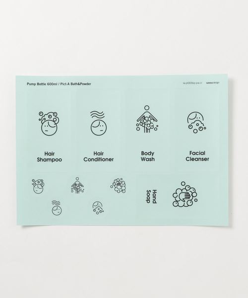 sarasa design（サラサデザイン）の「b2c PETポンプ専用ラベルシール バス・パウダー用｜ピクトAタイプ（ステッカー/テープ・レディース・その他1/その他3/ホワイト系その他/ホワイト系その他2/ホワイト系その他3/その他2・ONE SIZE）」の6枚目の写真