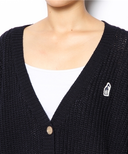 POU DOU DOU（プードゥドゥ）の「ワッペン付き畦編みカーディガン（カーディガン/ボレロ・レディース・キャメル/アイボリー/ネイビー・03）」の8枚目の写真