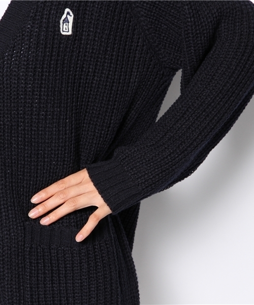 POU DOU DOU（プードゥドゥ）の「ワッペン付き畦編みカーディガン（カーディガン/ボレロ・レディース・キャメル/アイボリー/ネイビー・03）」の9枚目の写真