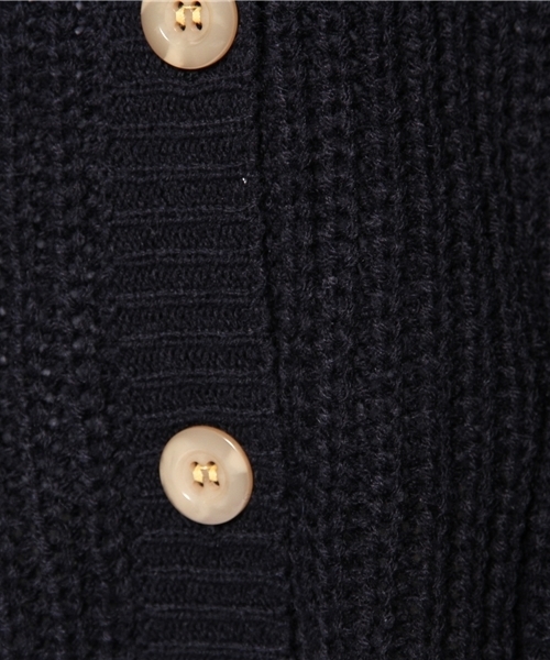 POU DOU DOU（プードゥドゥ）の「ワッペン付き畦編みカーディガン（カーディガン/ボレロ・レディース・キャメル/アイボリー/ネイビー・03）」の13枚目の写真