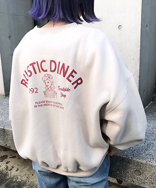 apres jour（アプレジュール）の「アソートレトロプリントスウェット【ZOZOTOWN限定アイテム】（スウェット・レディース・ベージュ/パープル/オフホワイト/ボルドー/ダークブルー/ライトベージュ・フリー）」の17枚目の写真