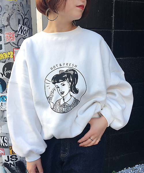 apres jour（アプレジュール）の「アソートレトロプリントスウェット【ZOZOTOWN限定アイテム】（スウェット・レディース・ベージュ/パープル/オフホワイト/ボルドー/ダークブルー/ライトベージュ・フリー）」の22枚目の写真