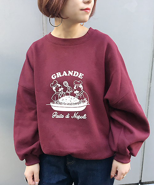 apres jour（アプレジュール）の「アソートレトロプリントスウェット【ZOZOTOWN限定アイテム】（スウェット・レディース・ベージュ/パープル/オフホワイト/ボルドー/ダークブルー/ライトベージュ・フリー）」の13枚目の写真