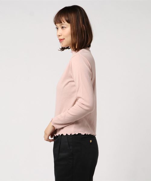 WEGO（ウィゴー）の「WEGO/メロウハイネックTシャツ（Tシャツ/カットソー・レディース・ライトピンク/ブラック/杢グレー/オフホワイト・FREE）」の21枚目の写真