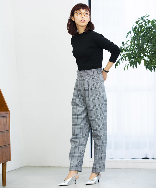 WEGO（ウィゴー）の「WEGO/メロウハイネックTシャツ（Tシャツ/カットソー・レディース・ライトピンク/ブラック/杢グレー/オフホワイト・FREE）」の12枚目の写真