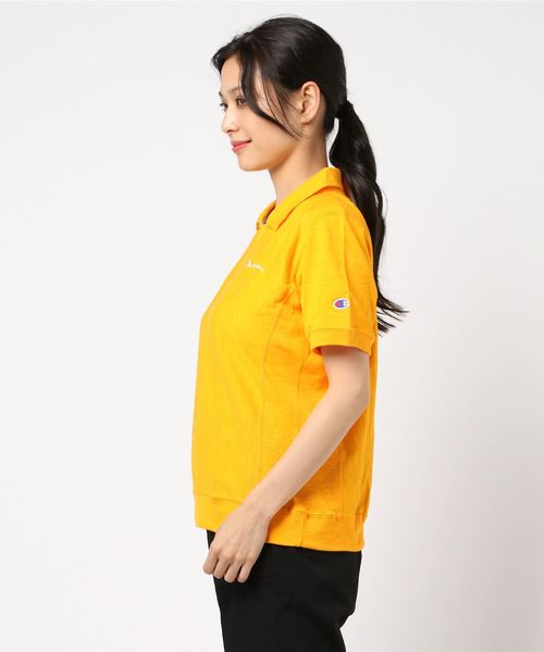 Champion Golf(チャンピオンゴルフ)の「【Champion/チャンピオン】レディース GOLF リバースウィーブ ガゼットポロ(ポロシャツ・レディース・ブラック/ホワイト/グレー/ネイビー/イエロー/レッド/グリーン・MEDIUM/LARGE)」の8枚目の写真