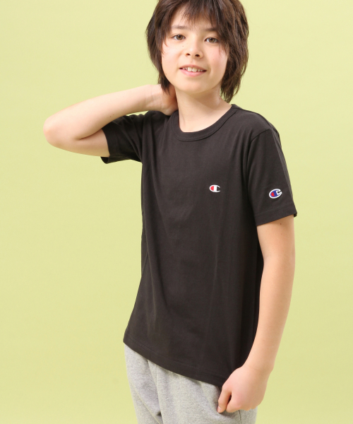 Champion（チャンピオン）の「【ジュニア】チャンピオン半袖TEE/817818（Tシャツ/カットソー・キッズ・ホワイト/ブラック/グレー・LARGE/MEDIUM）」の3枚目の写真