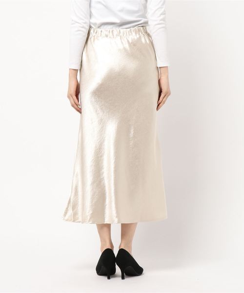 DouDou（ドゥドゥ）の「クレーターサテンマーメイドスカート（スカート・レディース・ホワイト/ピンク/ゴールド・FREE）」の5枚目の写真