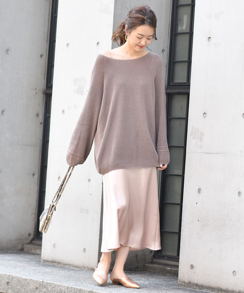 DouDou（ドゥドゥ）の「クレーターサテンマーメイドスカート（スカート・レディース・ホワイト/ピンク/ゴールド・FREE）」の11枚目の写真