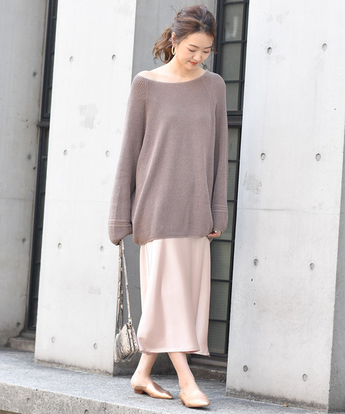 DouDou（ドゥドゥ）の「クレーターサテンマーメイドスカート（スカート・レディース・ホワイト/ピンク/ゴールド・FREE）」の10枚目の写真