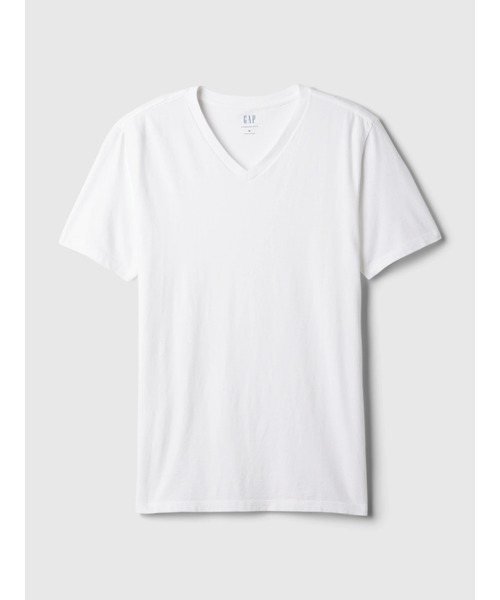 GAP（ギャップ）の「スタンダードVネックTシャツ（Tシャツ/カットソー・メンズ・ホワイト/ライトグレー/ブラック/ネイビー/グレー・S/M/L/XL/XS/XXS）」の6枚目の写真