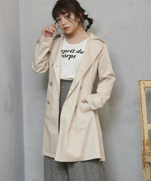 OLIVE des OLIVE（オリーブデオリーブ）の「フロッキープリントちびT（Tシャツ/カットソー・レディース・ブラック/ベージュ/ラベンダー/オフホワイト・FREE）」の17枚目の写真