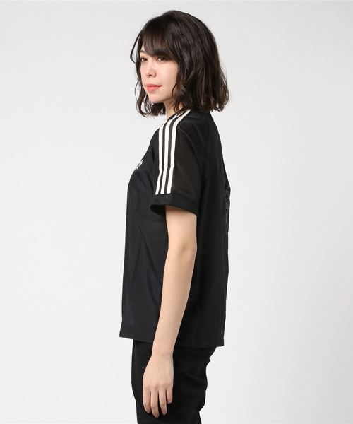 adidas Y2K ブラック 3ストライプ シャツ XS adidas Originals アディダス オリジナルス 3ストライプ