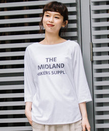 Munich | ロゴプリントラグランスリーブ七分袖プルオーバー(Tシャツ/カットソー)