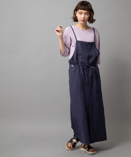 Munich（ミューニック）の「ロゴプリント　前後２Ｗａｙ七分袖Tシャツ（Tシャツ/カットソー・レディース・ラベンダー/ピンク/カーキ/ベージュ/ホワイト・FREE）」の18枚目の写真