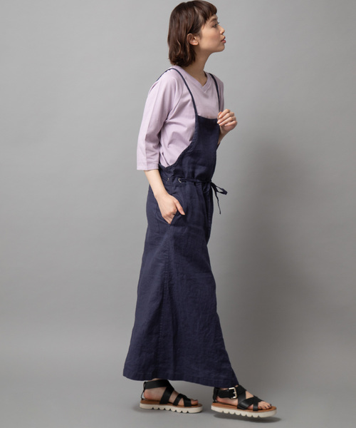 Munich（ミューニック）の「ロゴプリント　前後２Ｗａｙ七分袖Tシャツ（Tシャツ/カットソー・レディース・ラベンダー/ピンク/カーキ/ベージュ/ホワイト・FREE）」の20枚目の写真