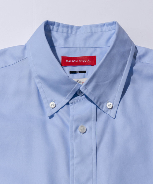 MAISON SPECIAL（メゾンスペシャル）の「【SPECIAL FACTORY × ALBINI/アルビニ 】レギュラーオックスボタンダウンシャツ 【MAISON SPECIAL/メゾンスペシャル】（シャツ/ブラウス・メンズ・オフホワイト/サックスブルー・44/46/48）」の3枚目の写真