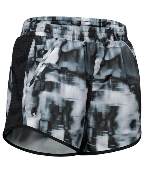 UNDER ARMOUR（アンダーアーマー）の「UAフライバイ プリント ショーツ(ランニング/ショートパンツ/WOMEN)（その他パンツ・レディース・ホワイト×ブルー/グレー系その他・SM/XL/LG/MD）」の4枚目の写真
