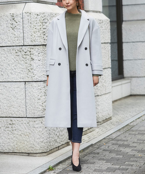 &. NOSTALGIA（アンドドットノスタルジア）の「ウール混オーバーサイズチェスターコート（チェスターコート・レディース・キャメル/グレー/グリーン系その他・M）」の4枚目の写真