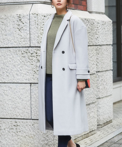 &. NOSTALGIA（アンドドットノスタルジア）の「ウール混オーバーサイズチェスターコート（チェスターコート・レディース・キャメル/グレー/グリーン系その他・M）」の9枚目の写真