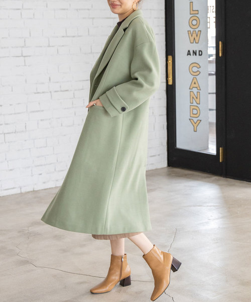 &. NOSTALGIA（アンドドットノスタルジア）の「ウール混オーバーサイズチェスターコート（チェスターコート・レディース・キャメル/グレー/グリーン系その他・M）」の13枚目の写真