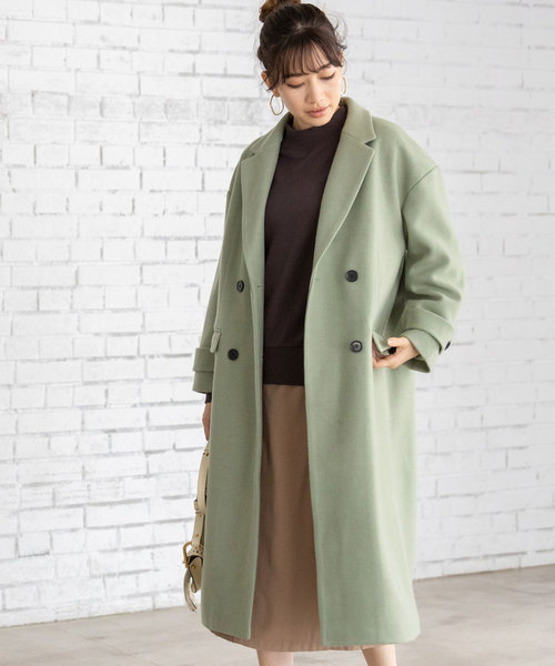 &. NOSTALGIA（アンドドットノスタルジア）の「ウール混オーバーサイズチェスターコート（チェスターコート・レディース・キャメル/グレー/グリーン系その他・M）」の17枚目の写真