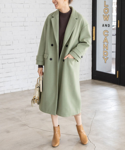 &. NOSTALGIA（アンドドットノスタルジア）の「ウール混オーバーサイズチェスターコート（チェスターコート・レディース・キャメル/グレー/グリーン系その他・M）」の18枚目の写真