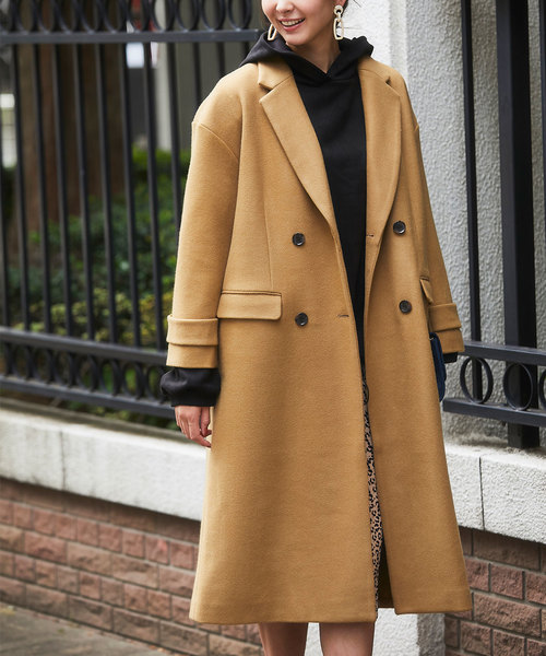 &. NOSTALGIA（アンドドットノスタルジア）の「ウール混オーバーサイズチェスターコート（チェスターコート・レディース・キャメル/グレー/グリーン系その他・M）」の19枚目の写真