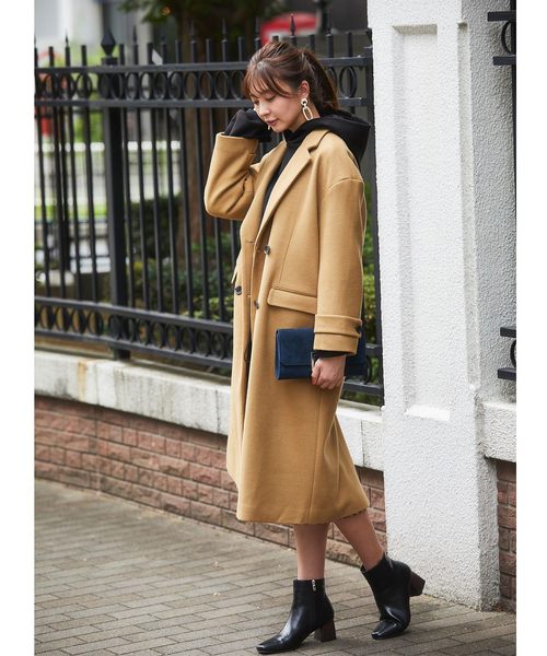 &. NOSTALGIA（アンドドットノスタルジア）の「ウール混オーバーサイズチェスターコート（チェスターコート・レディース・キャメル/グレー/グリーン系その他・M）」の20枚目の写真