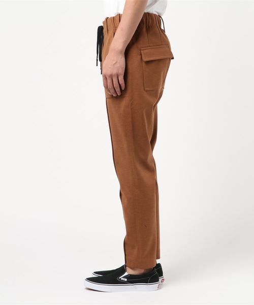 CDM BY CARPEDIEM（シーディーエムバイカルペディエム）の「CDM BY CARPEDIEM(シーディーエム バイ カルペディエム)ベイカースラックス（スウェットパンツ・メンズ・ブラック/ブラウン・S/M/L）」の4枚目の写真