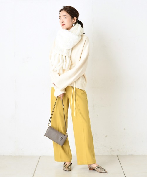 DouDou（ドゥドゥ）の「ミンクストール（ストール/ショール・レディース・ライトグレー/ホワイト・FREE）」の12枚目の写真