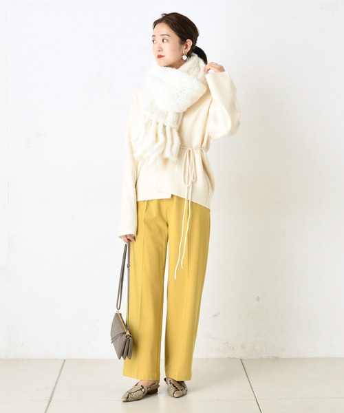 DouDou（ドゥドゥ）の「ミンクストール（ストール/ショール・レディース・ライトグレー/ホワイト・FREE）」の14枚目の写真