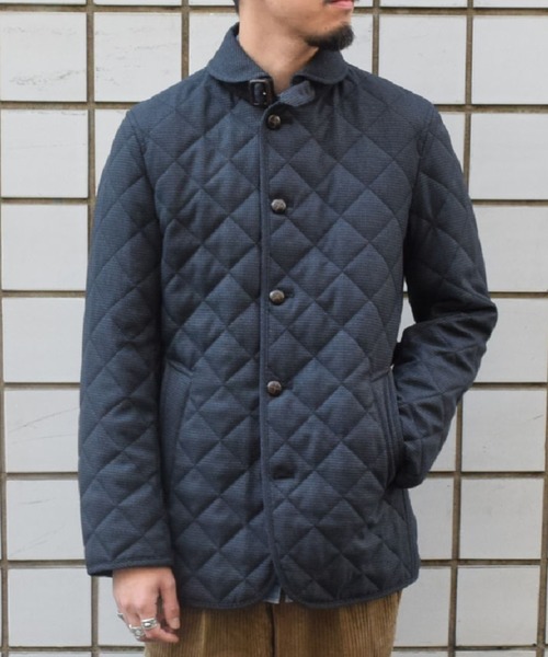 GLOSTER(グロスター)の「丸襟 キルティング ジャケット(ブルゾン・メンズ・グレー系その他/ブラウン系その他/ブルー系その他・S/M/L/XL)」の2枚目の写真