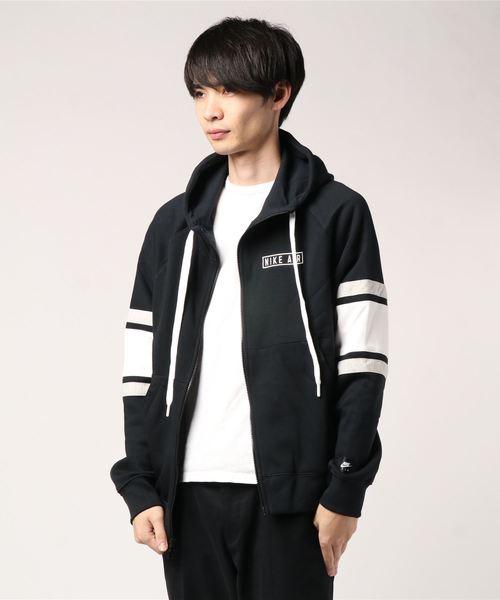 Nike ナイキ の Nike ナイキ As M Nsw Air Hoodie Fz Fl エア フルジップfl フーディ Bv5150 010 Black White Grey H White パーカー Wear
