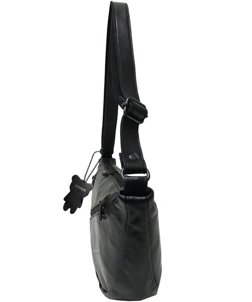 DECADE レザーバッグ　ブラック DECADE - オイルドレザー ミニショルダーバッグ / DCD-01326B