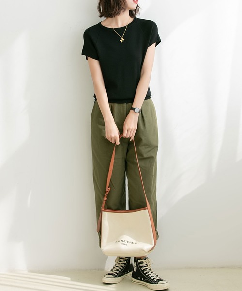 SAISON DE PAPILLON（セゾンドパピヨン）の「ラグランスリーブバックオープンプルオーバー（Tシャツ/カットソー・レディース・ブラック/ベージュ/ホワイト/ピンク/ライトブルー/カーキ/ブラウン/ネイビー・M/L）」の20枚目の写真