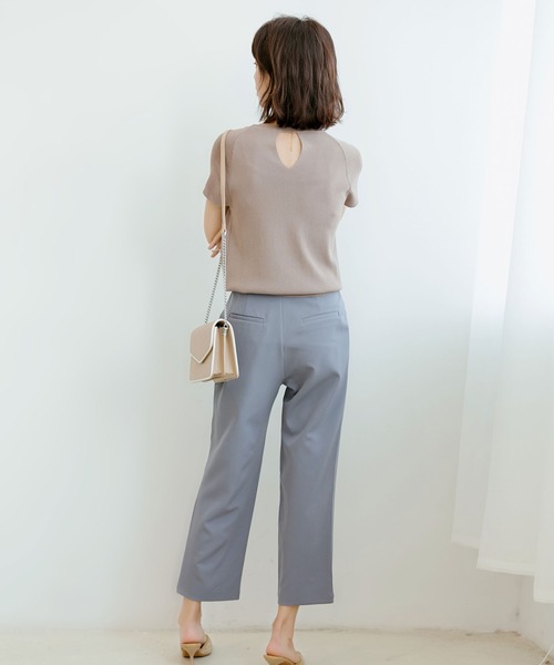 SAISON DE PAPILLON（セゾンドパピヨン）の「ラグランスリーブバックオープンプルオーバー（Tシャツ/カットソー・レディース・ブラック/ベージュ/ホワイト/ピンク/ライトブルー/カーキ/ブラウン/ネイビー・M/L）」の21枚目の写真