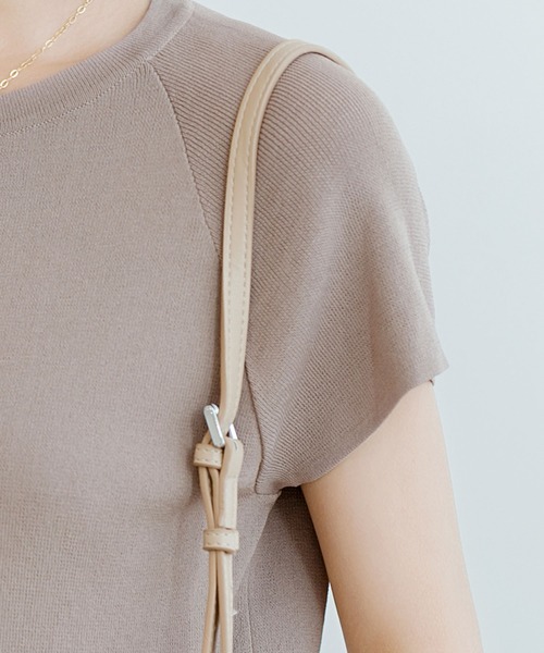 SAISON DE PAPILLON（セゾンドパピヨン）の「ラグランスリーブバックオープンプルオーバー（Tシャツ/カットソー・レディース・ブラック/ベージュ/ホワイト/ピンク/ライトブルー/カーキ/ブラウン/ネイビー・M/L）」の17枚目の写真