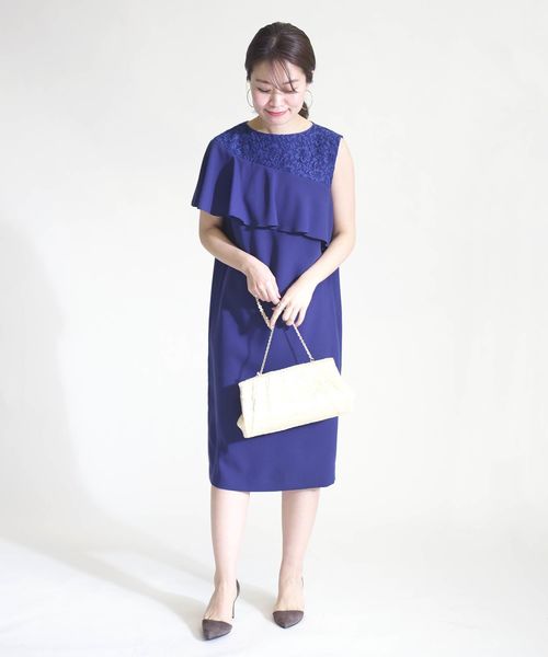 ships little black(シップスリトルブラック)の「little black:アシンメトリーレースワンピース(ワンピース・レディース・ブルー/ブラック・ONE SIZE)」の15枚目の写真