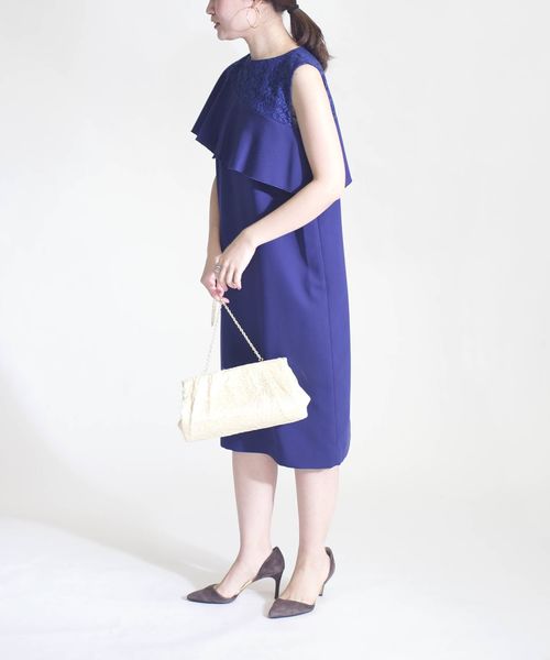 ships little black(シップスリトルブラック)の「little black:アシンメトリーレースワンピース(ワンピース・レディース・ブルー/ブラック・ONE SIZE)」の14枚目の写真